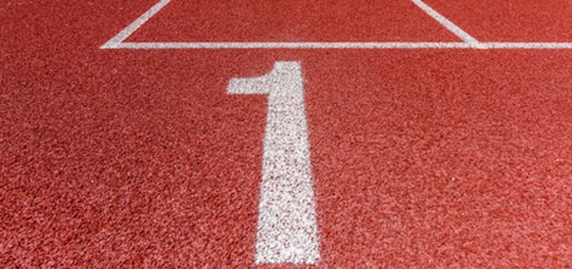 number-one-on-athletics-running-track