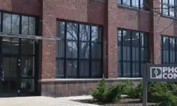 building-with-logo