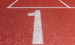 number-one-on-athletics-running-track