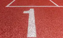 number-one-on-athletics-running-track